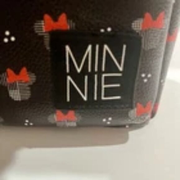 Disney Minnie Mouse Backpack Danielle Nicole DANI Black with Ears & Bow Pattern - Picture 7 of 12